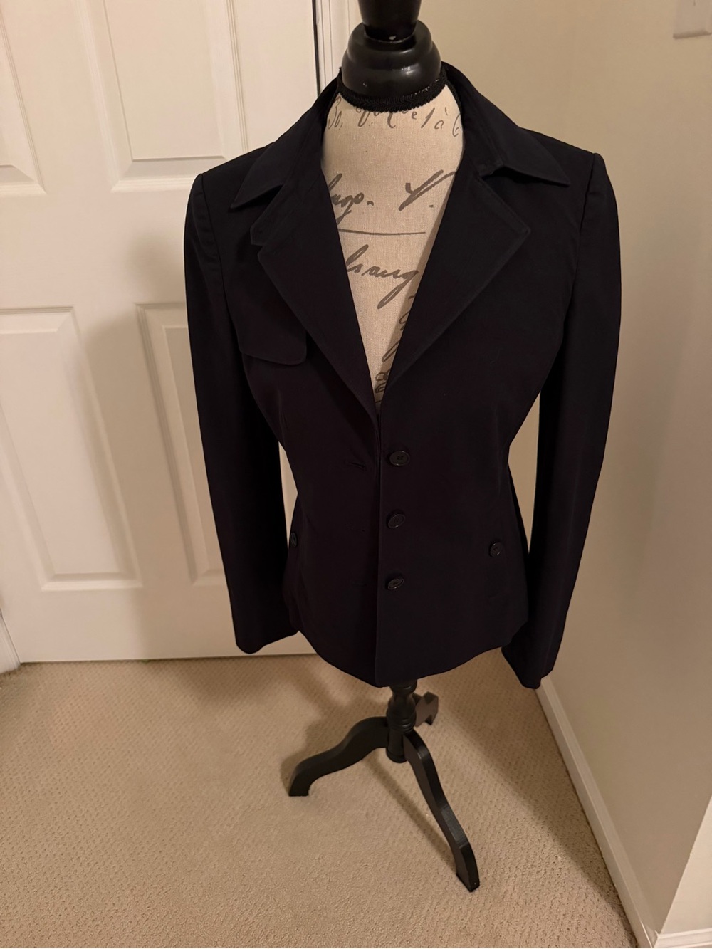 Ann Taylor Black Tailored Blazer with Notch Lapel